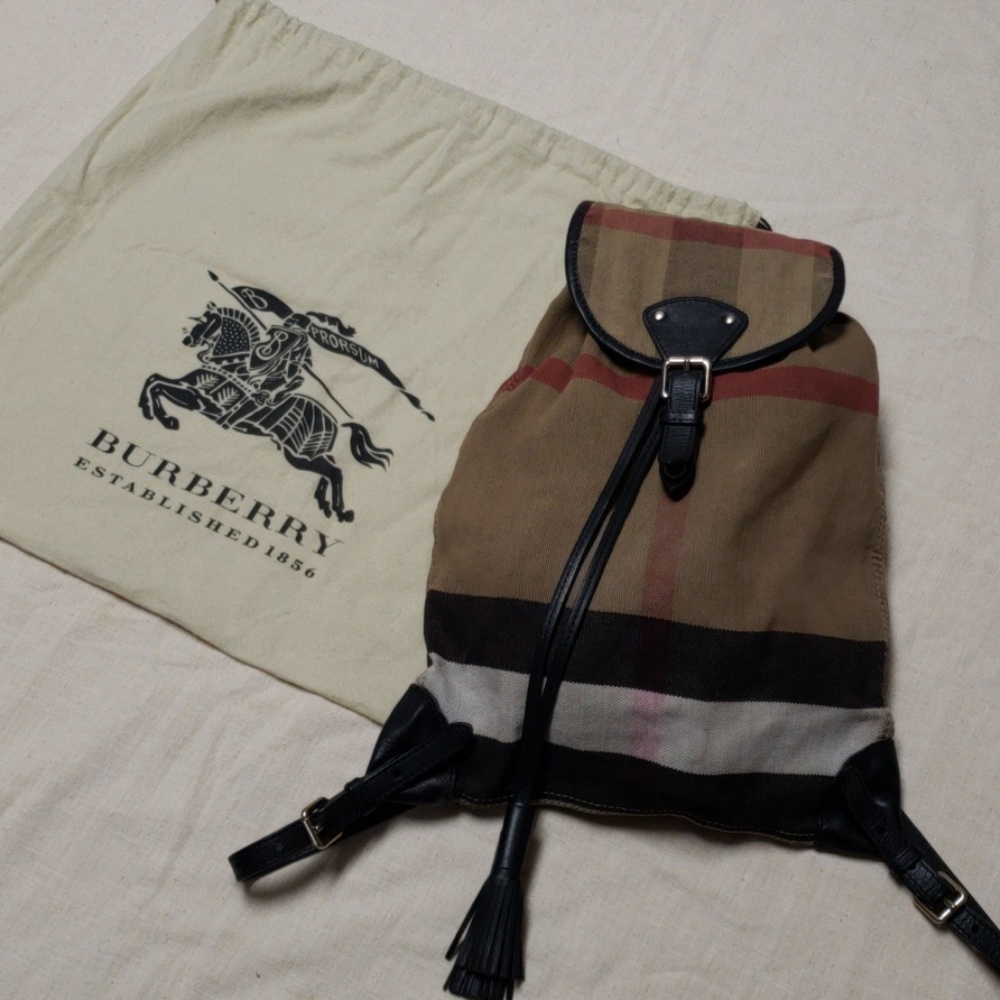 Burberry Canvas and Leather Chiltern Backpack